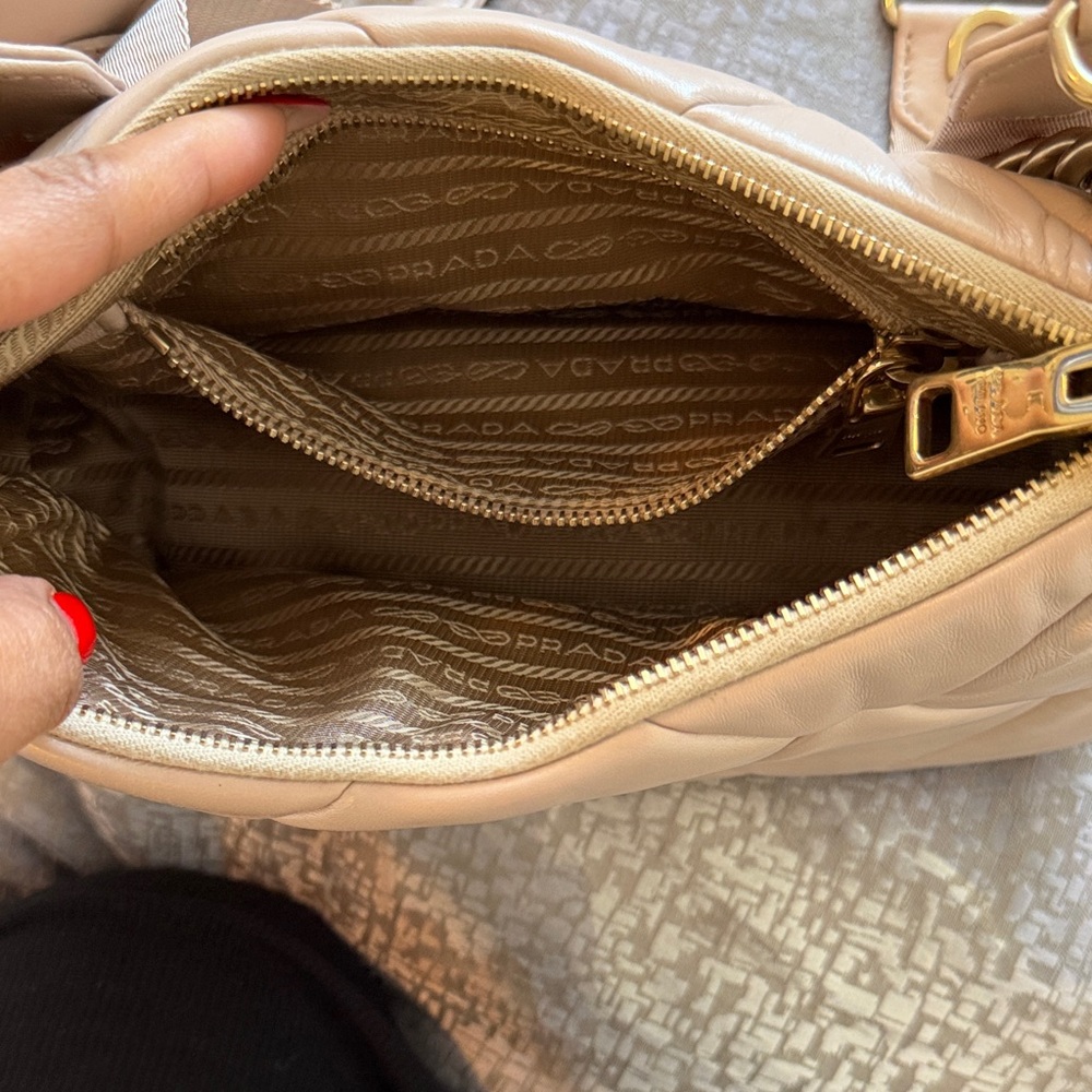 Prada Nappa Triangle Quilted Leather Patchwork Sy… - image 3